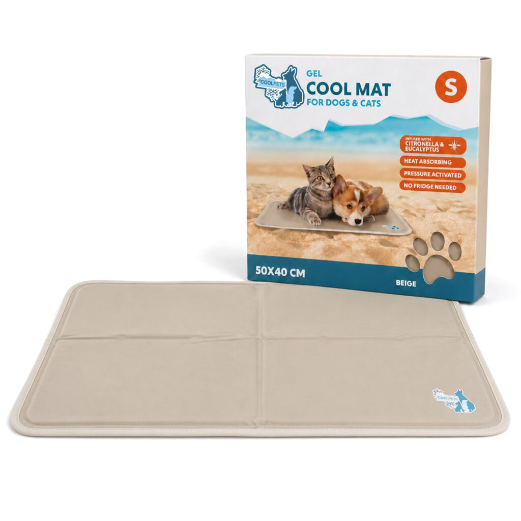 Coolpets Gel Cooling Mat Beige S - Koelmat voor Honden en Katten - afbeelding 1