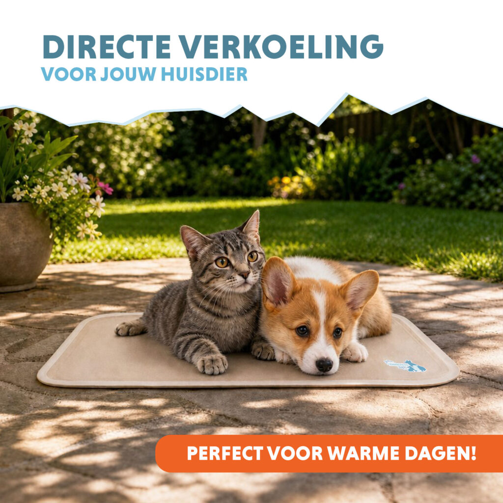 Coolpets Gel Cooling Mat Beige S - Koelmat voor Honden en Katten - afbeelding 2