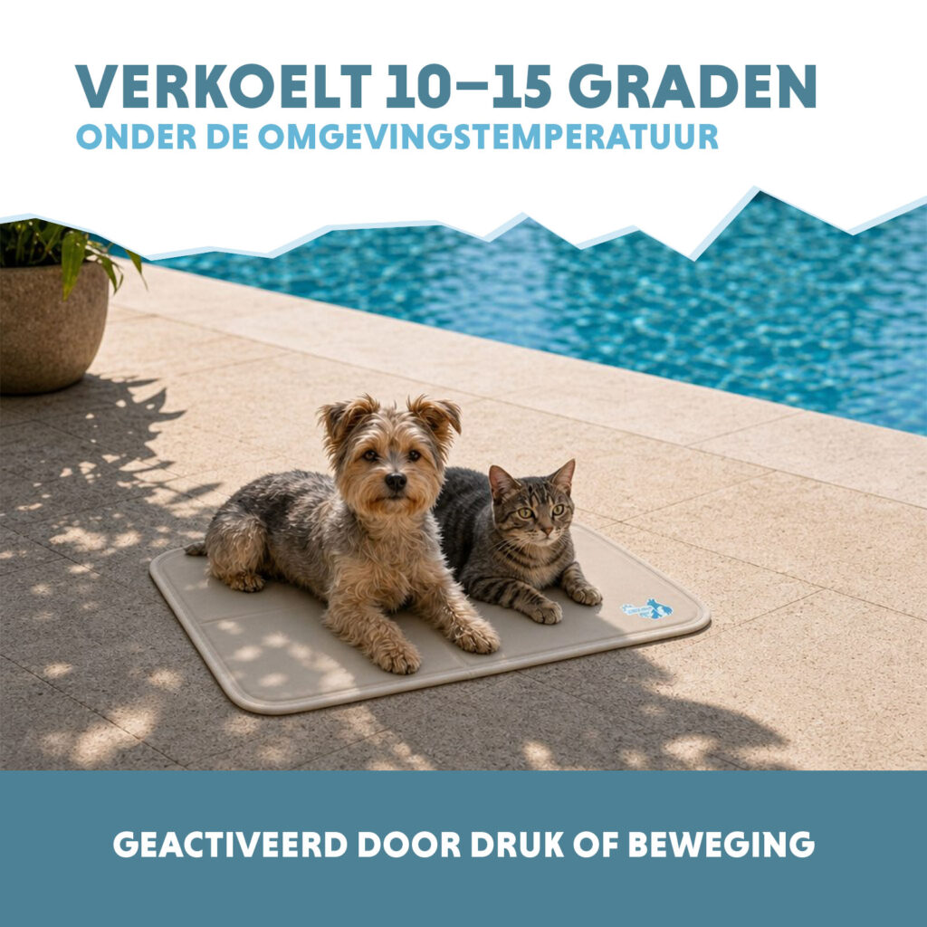 Coolpets Gel Cooling Mat Beige S - Koelmat voor Honden en Katten - afbeelding 4