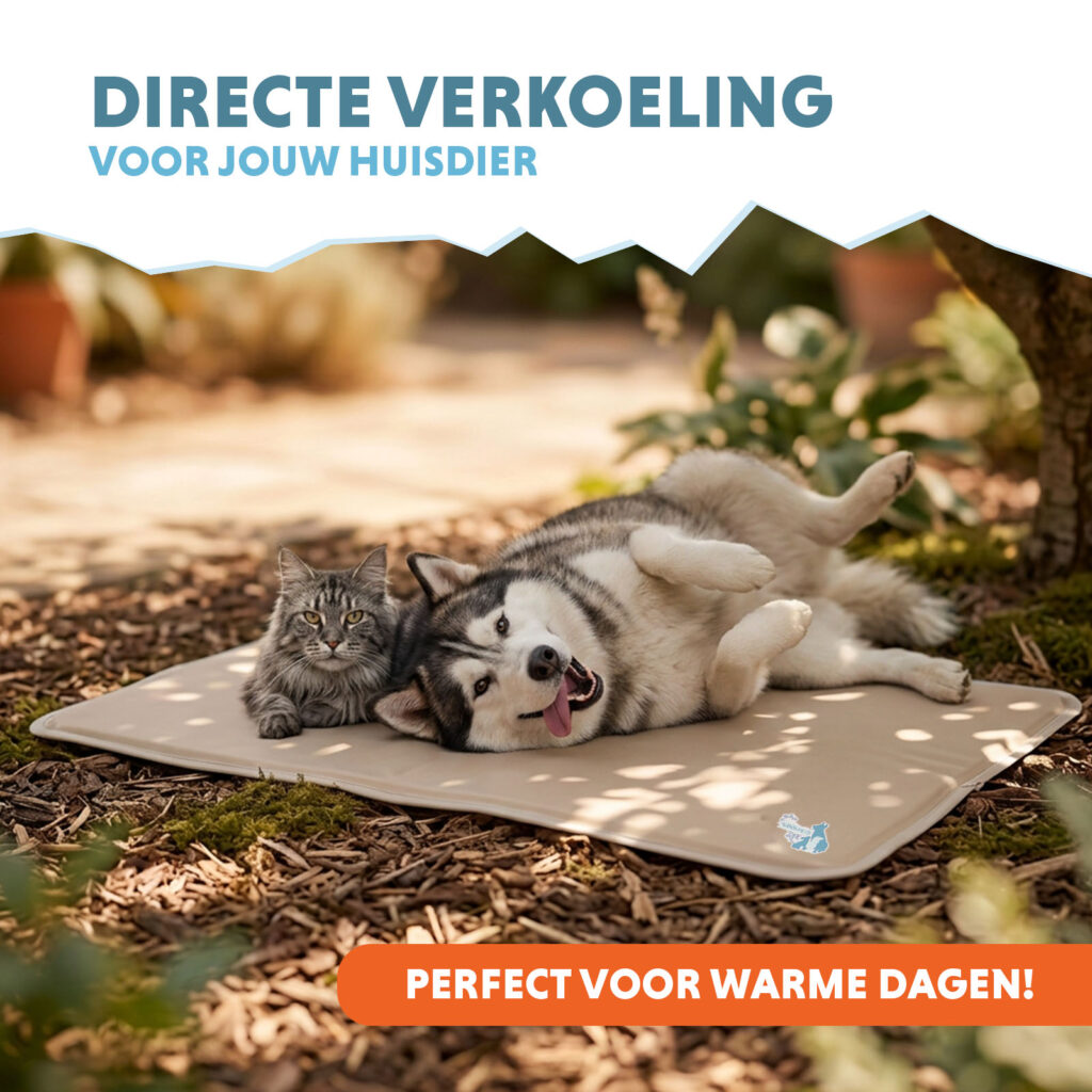 Coolpets Gel Cooling Mat Beige XL voor honden en katten - afbeelding 2