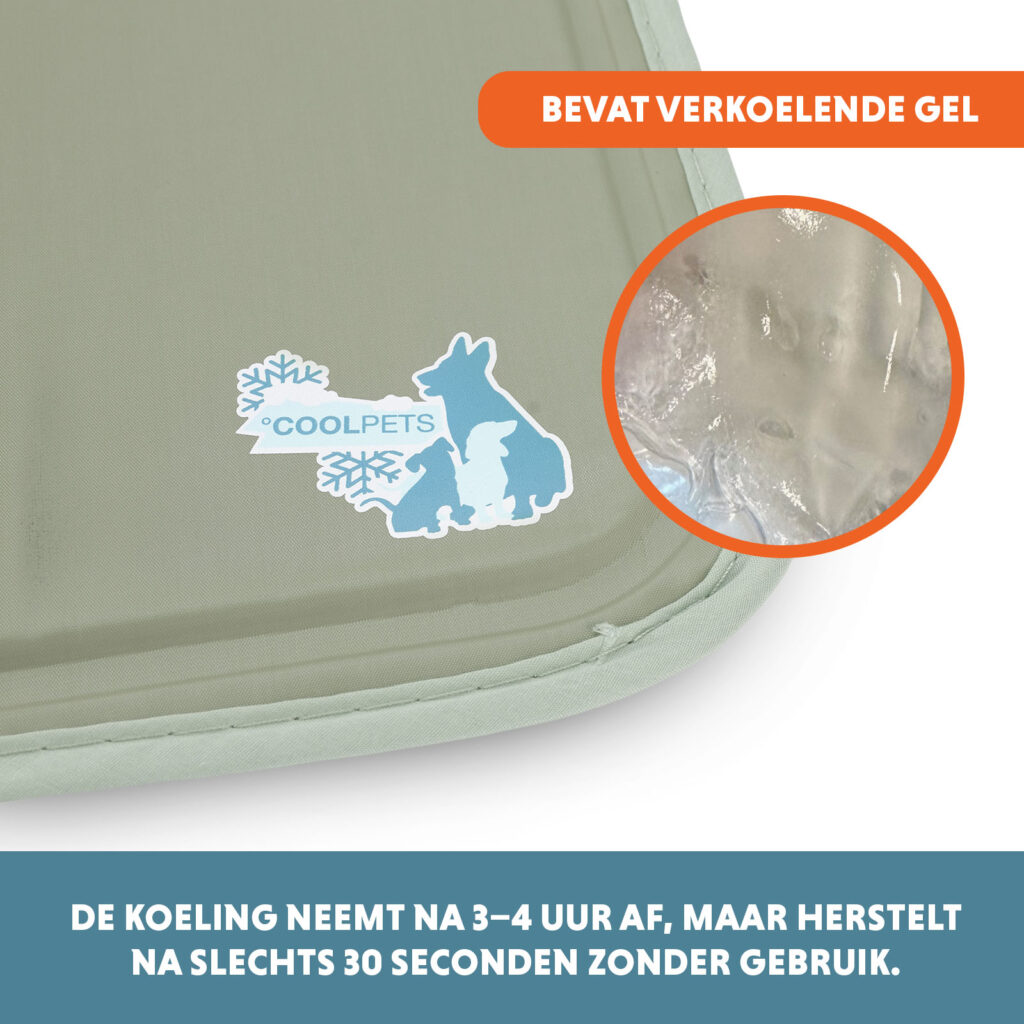 Coolpets Gel Cooling Mat Olijfgroen M - Koelmat voor Honden en Katten - afbeelding 3
