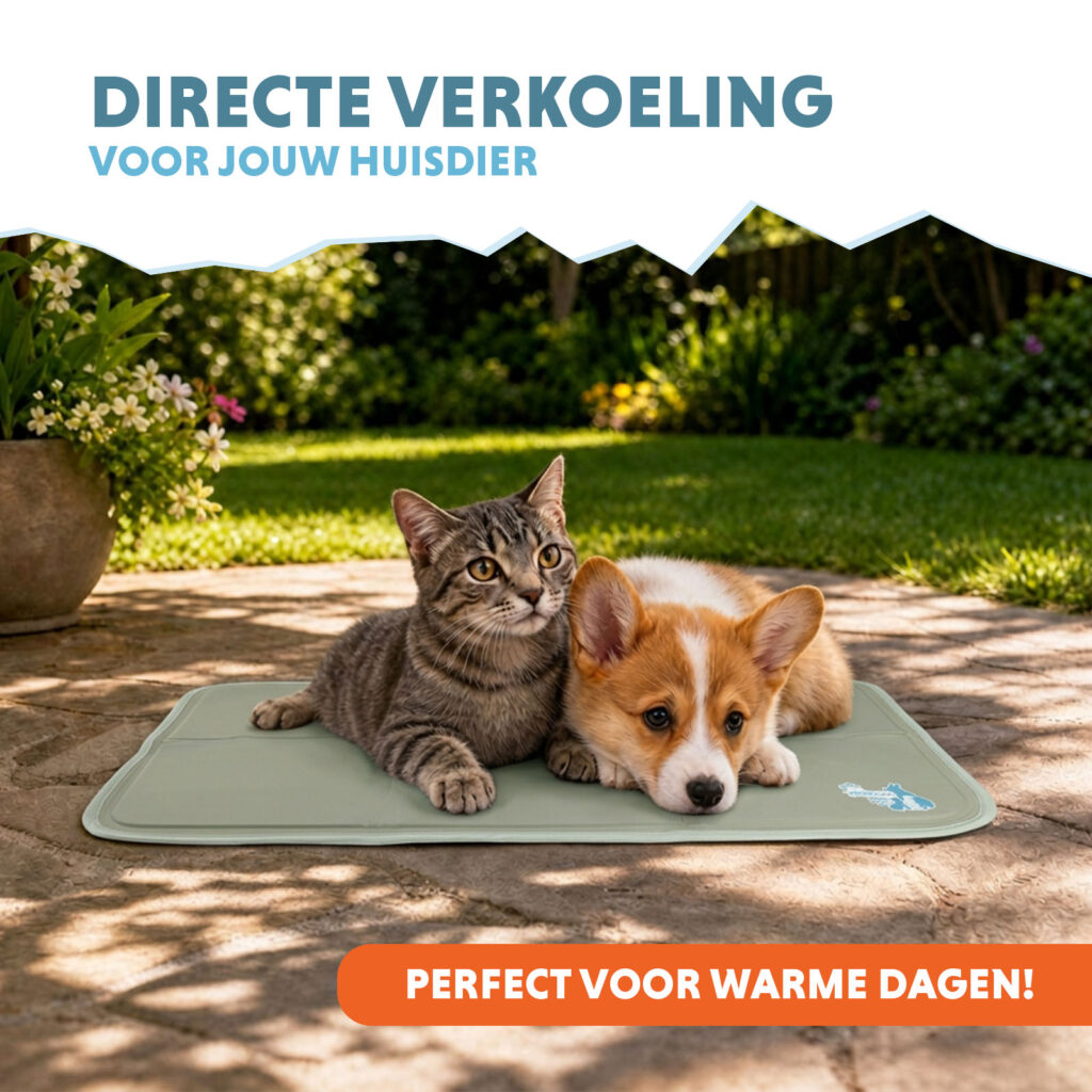 Coolpets Gel Cooling Mat Olijfgroen S - Koelmat voor Honden en Katten - afbeelding 2