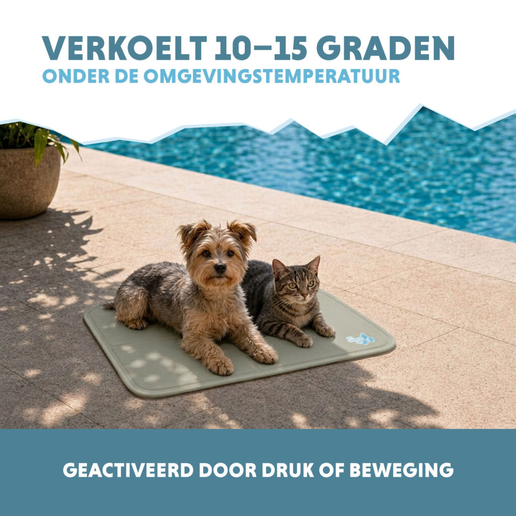 Coolpets Gel Cooling Mat Olijfgroen S - Koelmat voor Honden en Katten - afbeelding 4