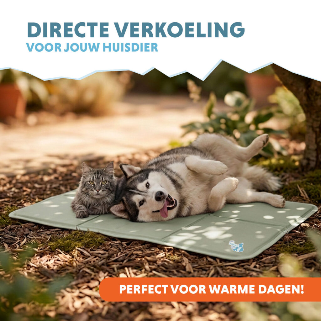 Coolpets Gel Cooling Mat Olijfgroen XL - Koelmat voor Honden en Katten - afbeelding 2