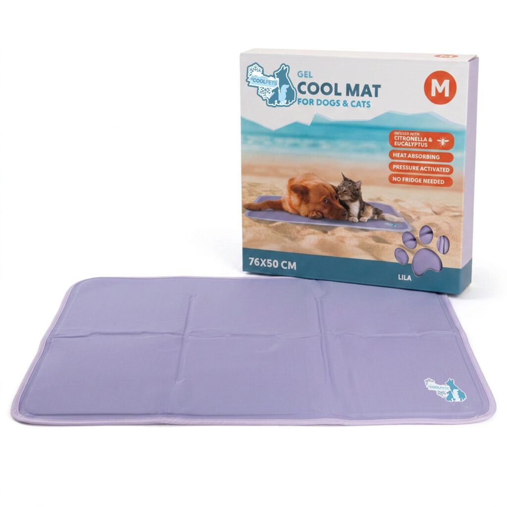 Coolpets Gel Cooling Mat Lila M - Koelmat voor Honden en Katten - afbeelding 1