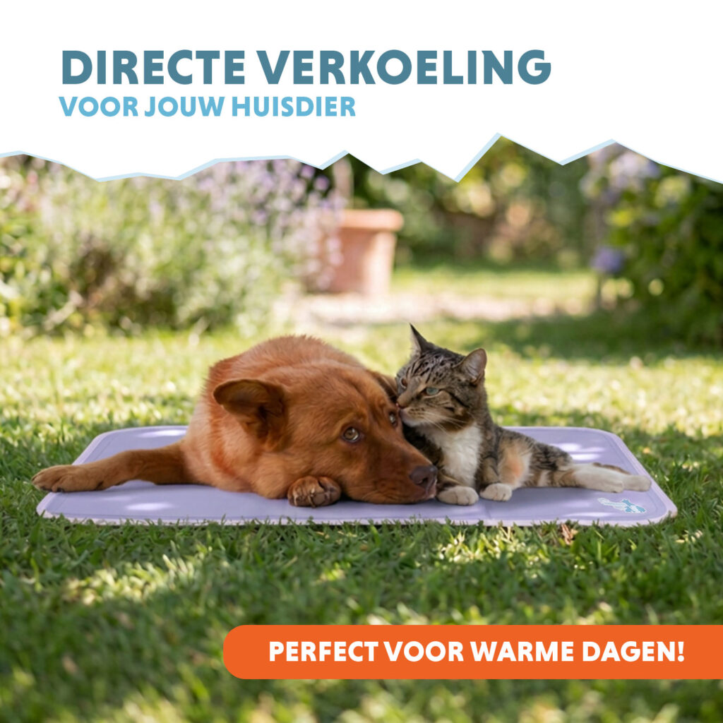 Coolpets Gel Cooling Mat Lila M - Koelmat voor Honden en Katten - afbeelding 2