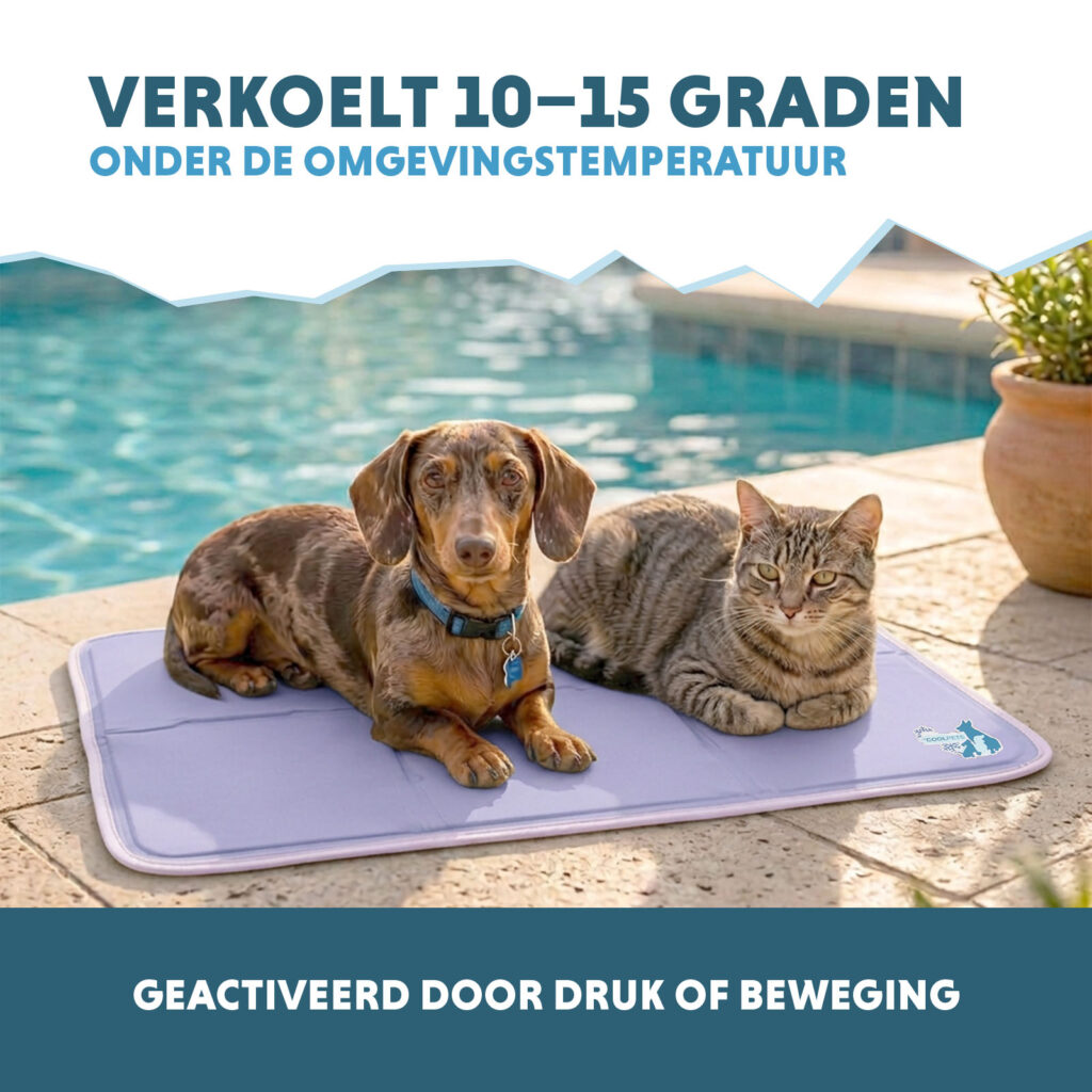 Coolpets Gel Cooling Mat Lila M - Koelmat voor Honden en Katten - afbeelding 4