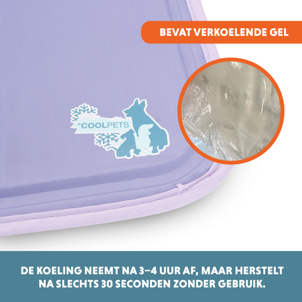 Coolpets Gel Cooling Mat Lila S - Koelmat voor Honden en Katten - afbeelding 3