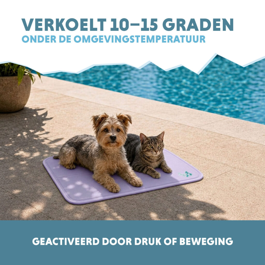 Coolpets Gel Cooling Mat Lila S - Koelmat voor Honden en Katten - afbeelding 4