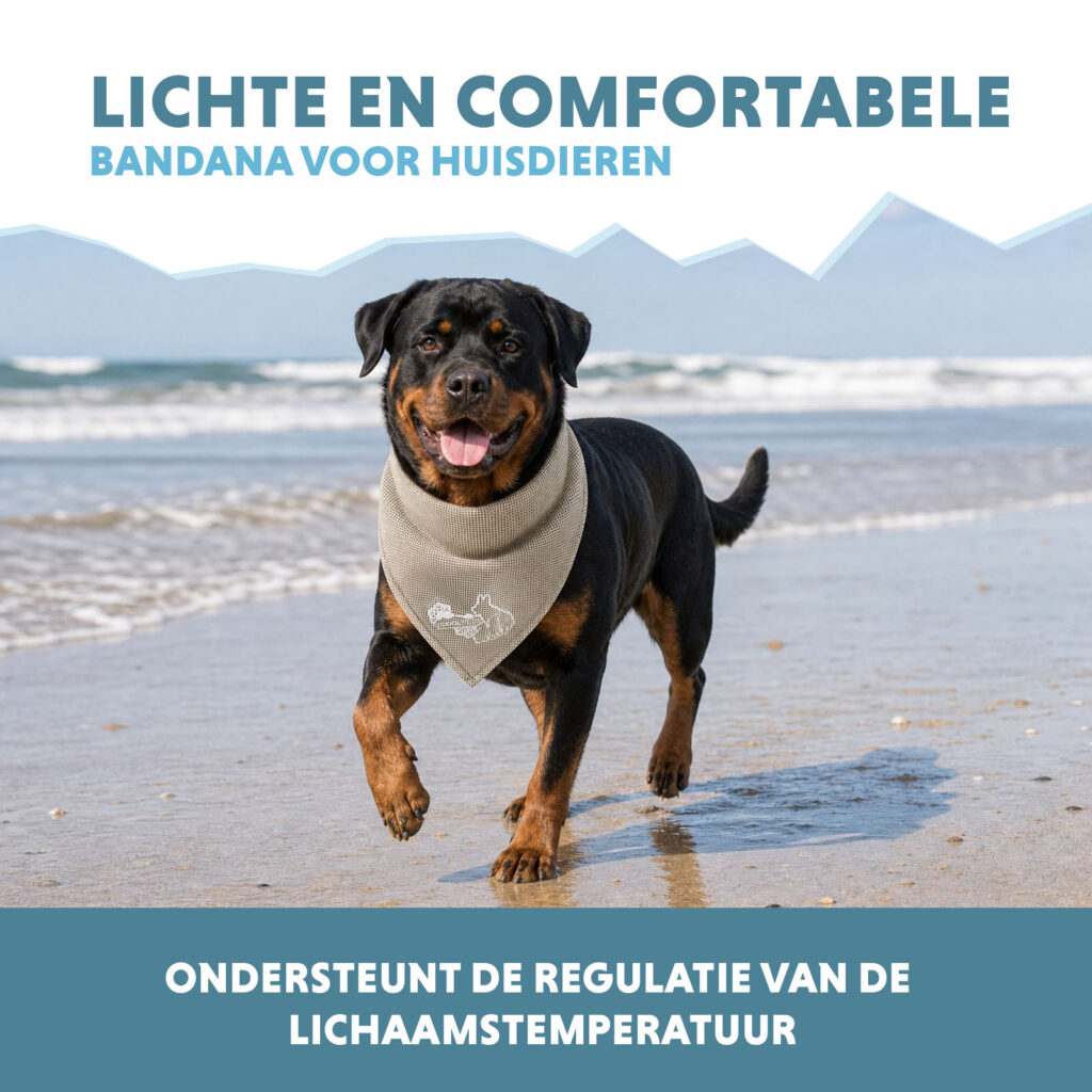 Coolpets Cooling Bandana Beige L voor Honden - afbeelding 4