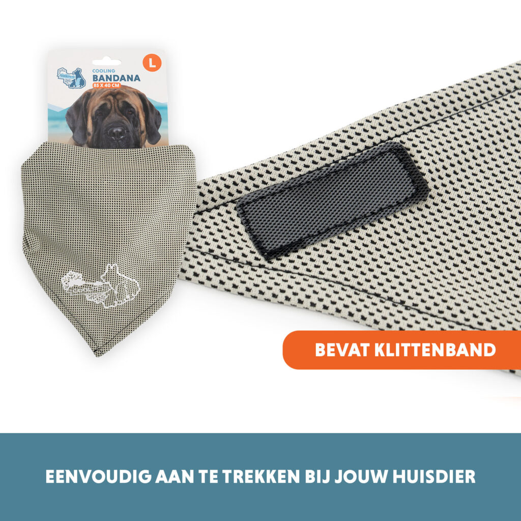 Coolpets Cooling Bandana Beige L voor Honden - afbeelding 5
