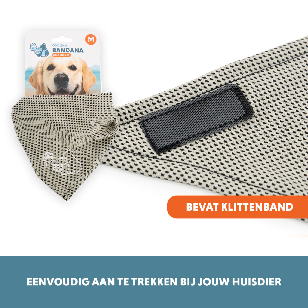 Coolpets Cooling Bandana Beige M voor Honden - afbeelding 5
