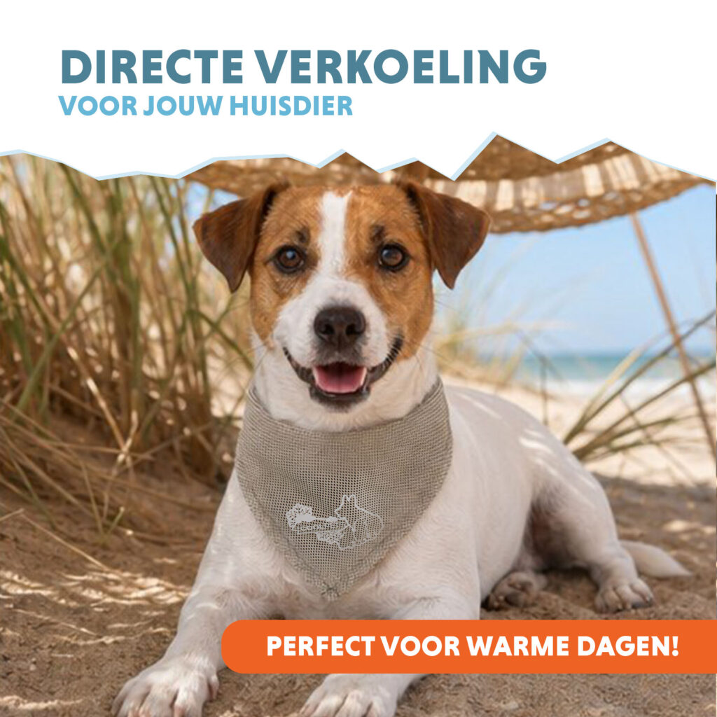 Coolpets Cooling Bandana Beige S voor honden - afbeelding 2