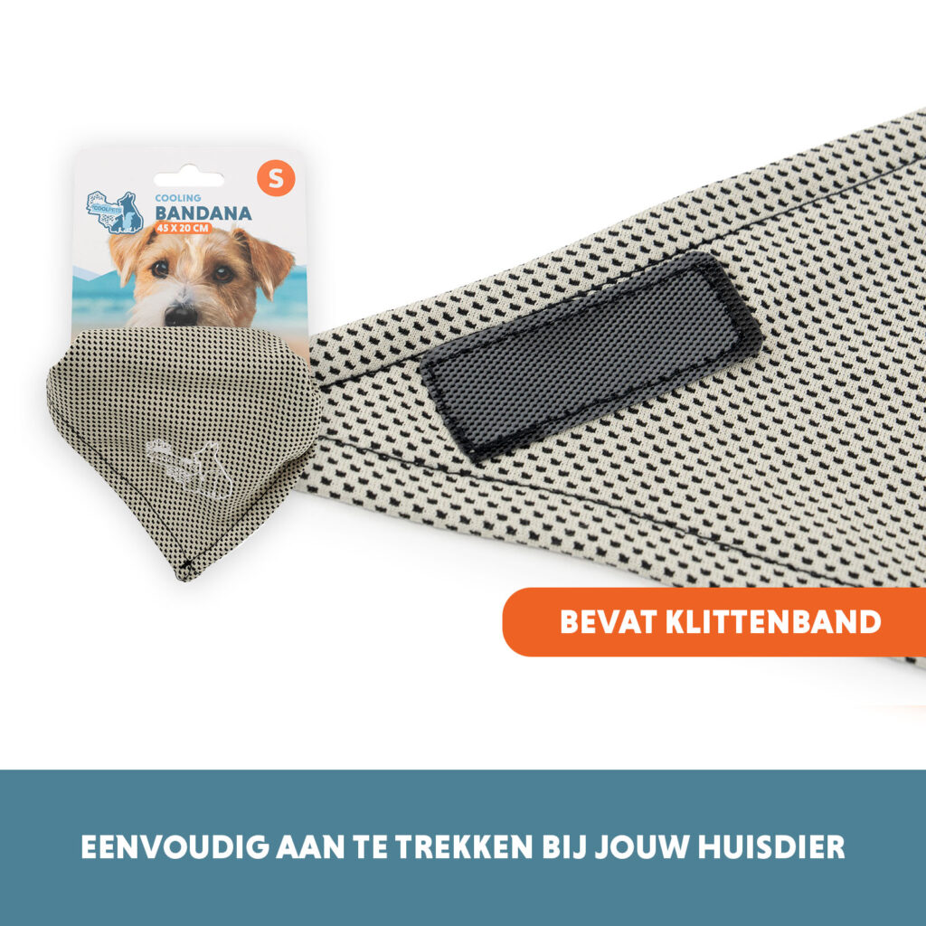 Coolpets Cooling Bandana Beige S voor honden - afbeelding 5