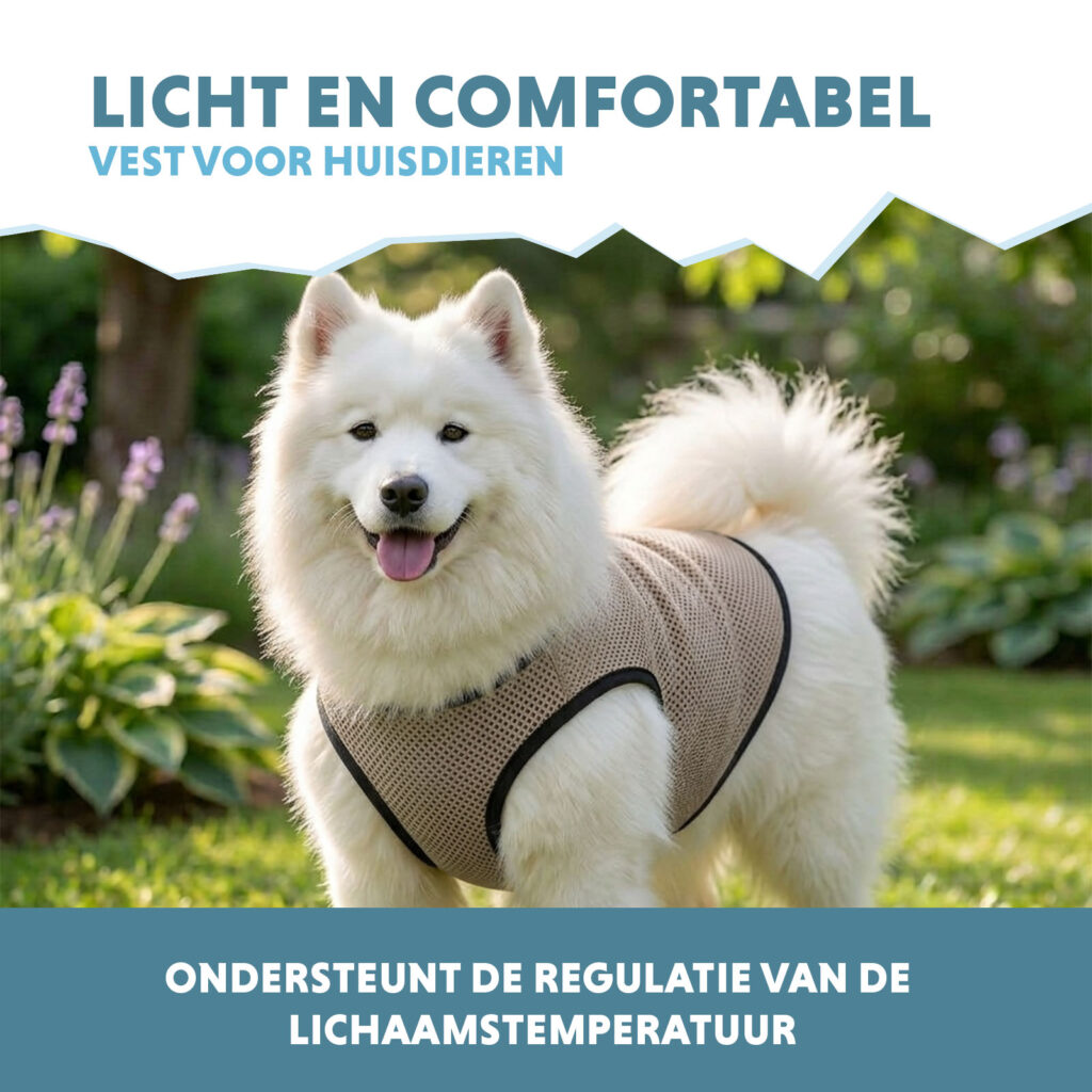 Coolpets Cooling Vest L (ruglengte 35 cm) voor huisdieren - afbeelding 4