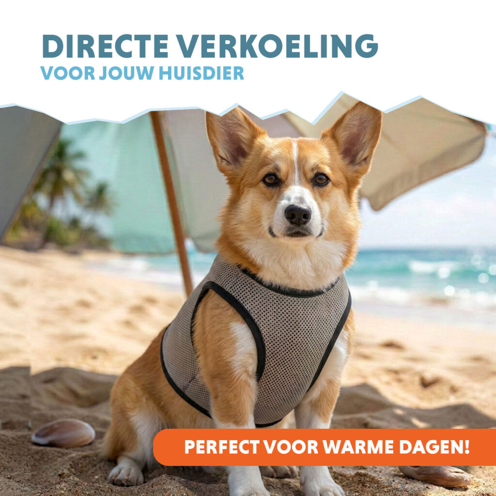 Coolpets Cooling Vest M (ruglengte 30 cm) voor huisdieren - afbeelding 2