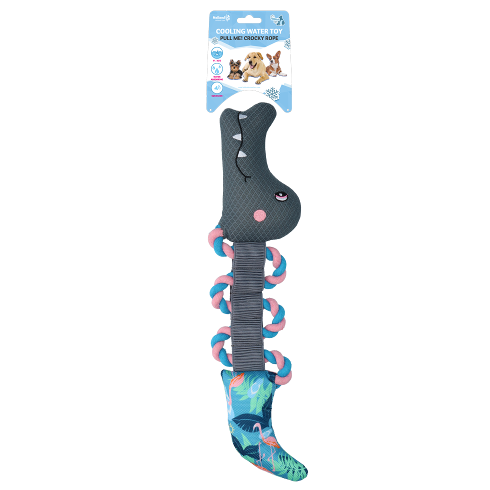 CoolPets Pull Me! Crocky Rope Flamingo - Speelgoed voor Honden - afbeelding 1