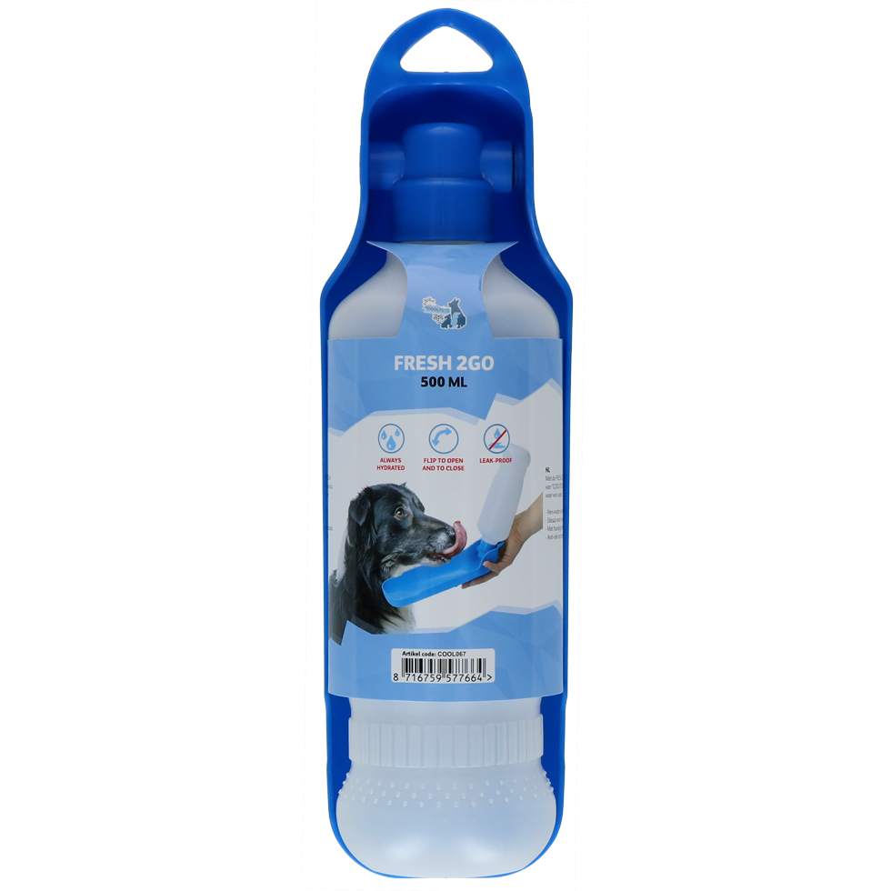 CoolPets Fresh 2GO Drinkfles 500 ml voor Honden - afbeelding 1