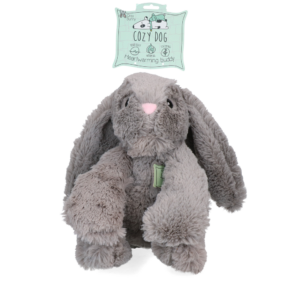 Cozy Dog Bunny Grijs - Knuffel met warmte en hartslag voor honden