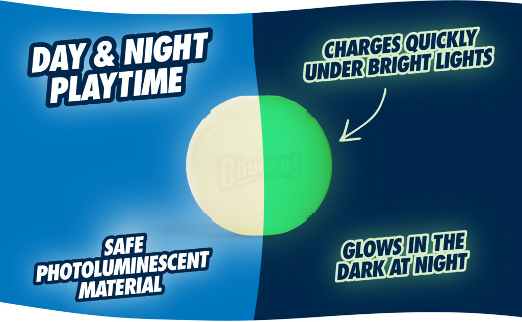 Chuckit! Max Glow L - Lichtgevende hondenbal voor spel in het donker - afbeelding 5