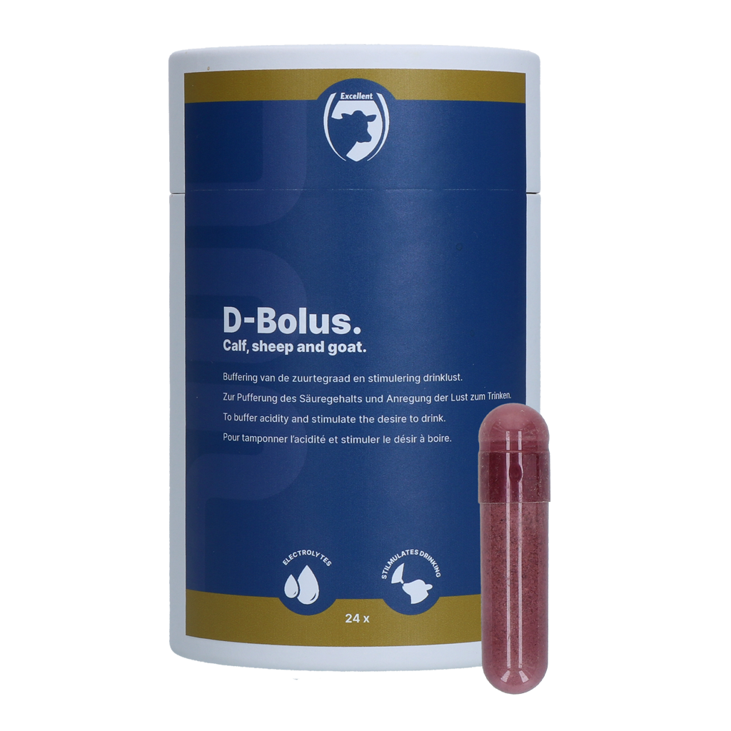 Excellent D-Bolus Bicarbonaat 24 stuks voor kalveren, schapen en geiten - afbeelding 1