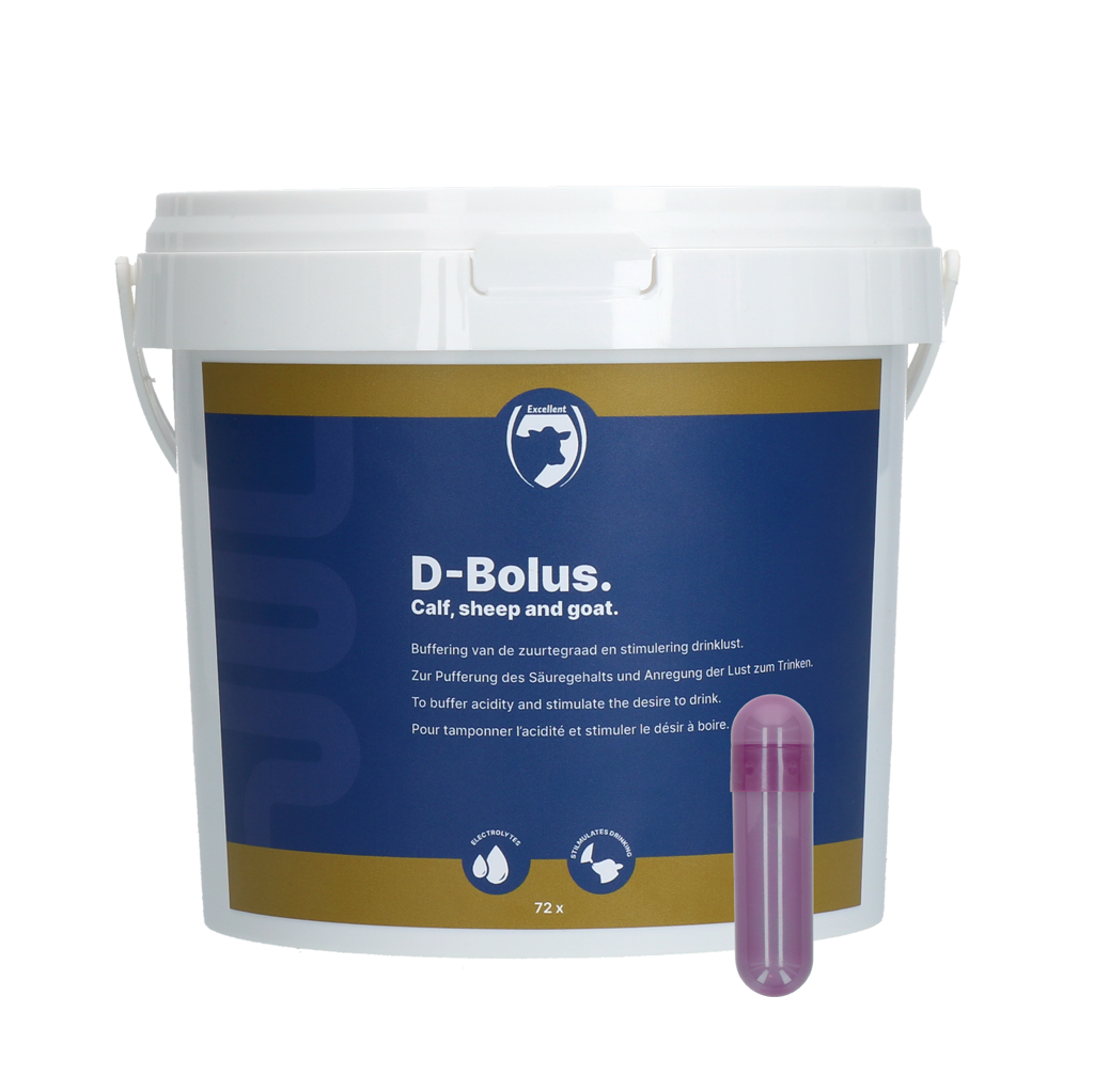 Excellent D-Bolus Bicarbonaat 72 stuks voor kalveren, schapen en geiten - afbeelding 1
