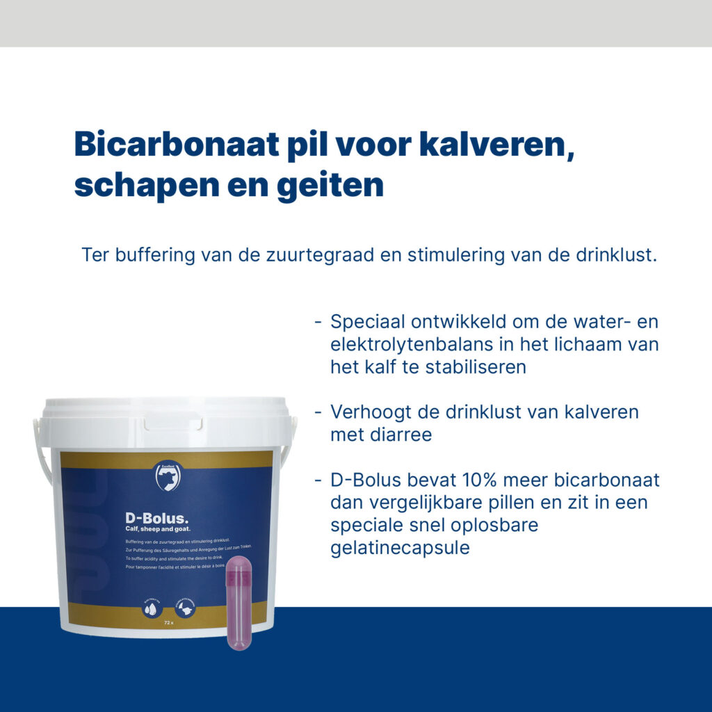 Excellent D-Bolus Bicarbonaat 72 stuks voor kalveren, schapen en geiten - afbeelding 3