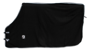 Zweet/Fleece deken zwart/grijs 135/185 cm