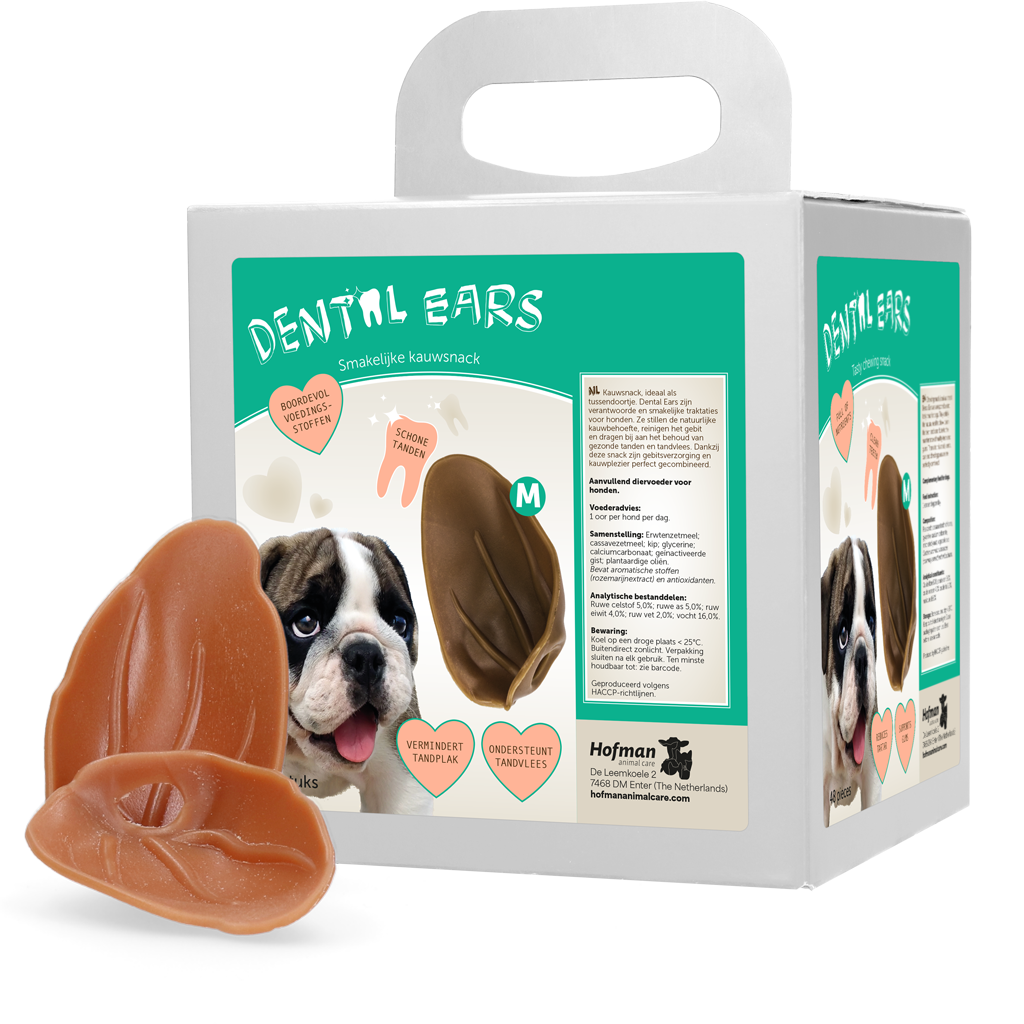 Dental Ears Medium 48 st. - Kauwsnack voor honden - afbeelding 1