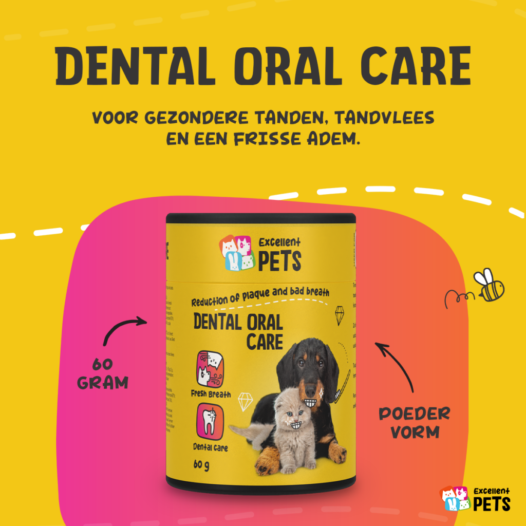 Excellent Pets Dental Oral Care 60 g - Poeder voor Honden en Katten - afbeelding 2