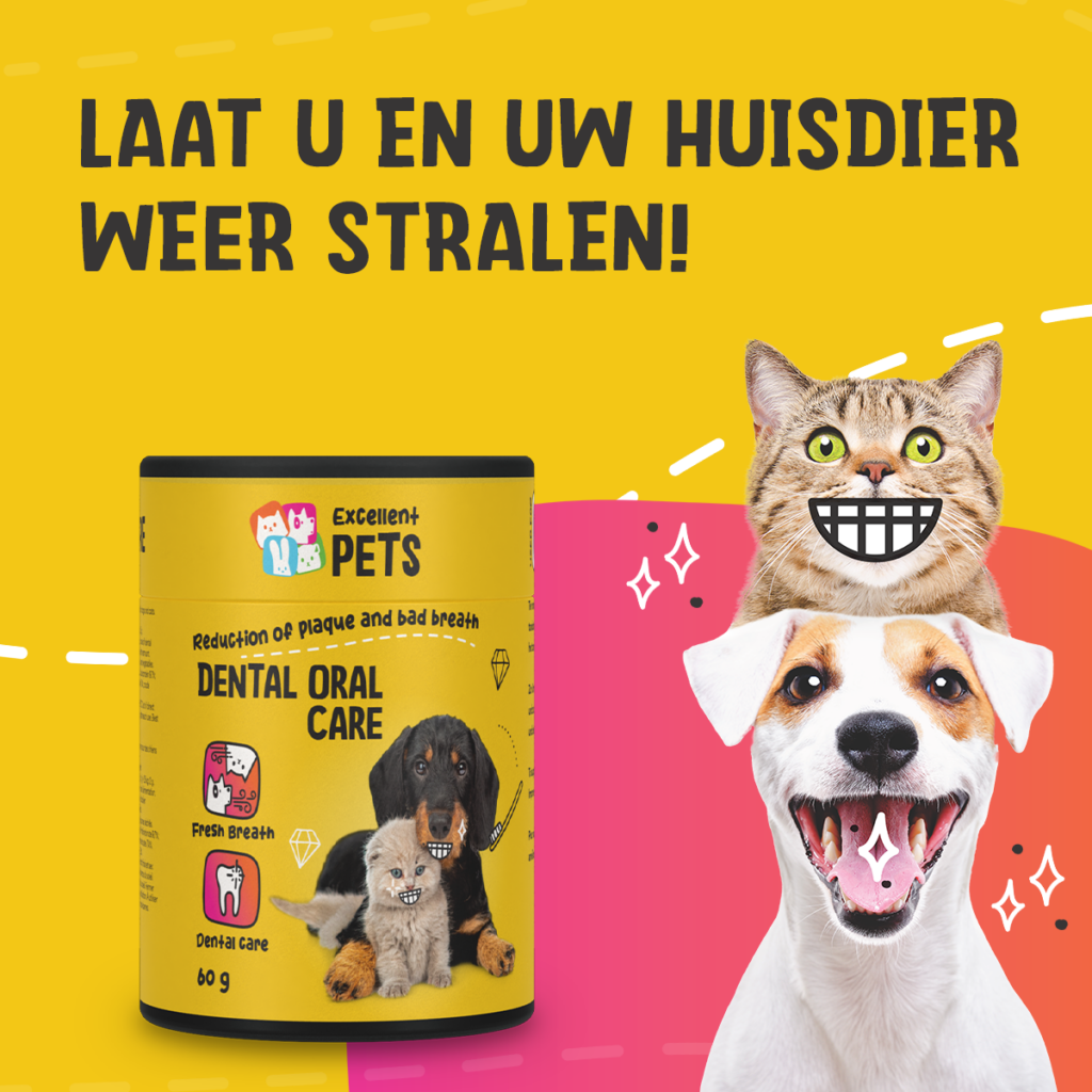 Excellent Pets Dental Oral Care 60 g - Poeder voor Honden en Katten - afbeelding 4