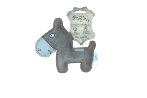 Tiny Doodles Ezel Blauw - Speelgoed van Runderleer voor Puppy
