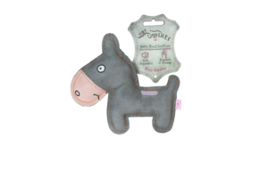 Tiny Doodles Ezel Roze - Speelgoed voor Puppy's van Runderleer