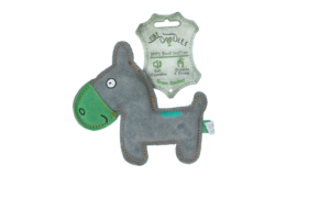 Tiny Doodles Ezel Groen - Runderleer Speelgoed voor Puppy