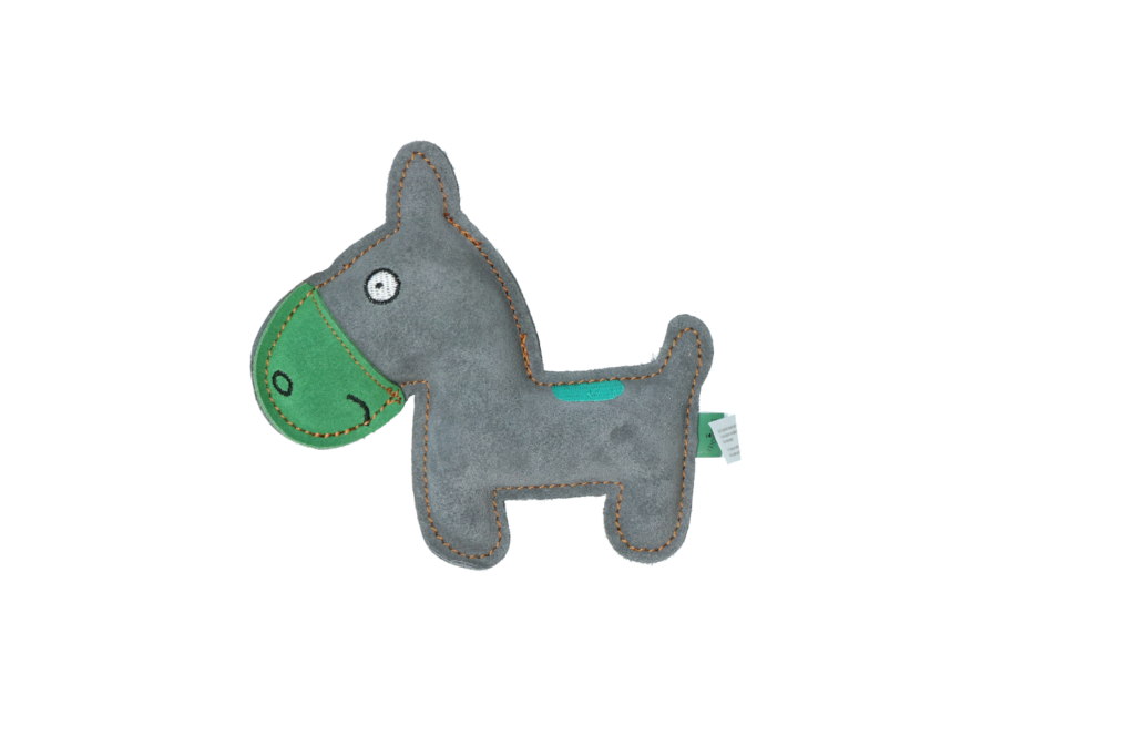 Tiny Doodles Ezel Groen - Runderleer Speelgoed voor Puppy - afbeelding 2