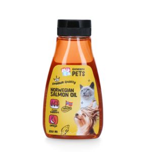 Excellent Pets Noorse Zalmolie 250 ml knijpflacon voor honden en katten