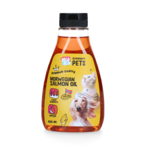 Excellent Pets Noorse Zalmolie 425 ml knijpflacon voor honden en katten