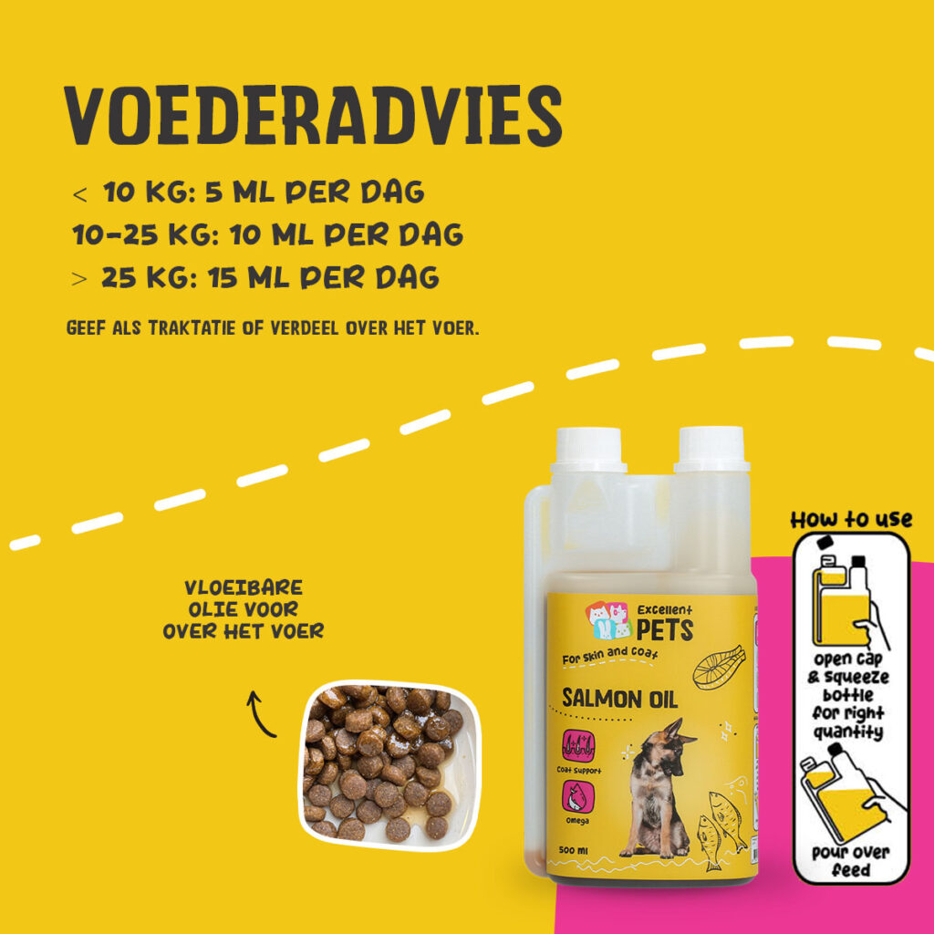 Excellent Pets Dog Salmon Oil 500 ml - Zalmolie voor Honden - afbeelding 2