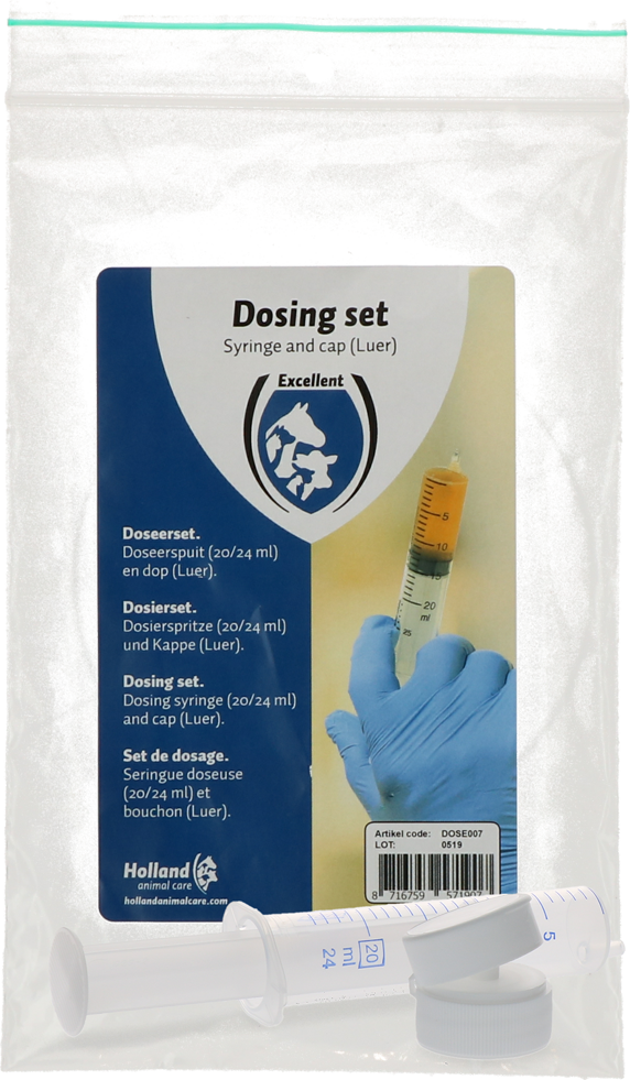 Doseerset (dop + spuit) 20/24 ml - Merkloos - afbeelding 1