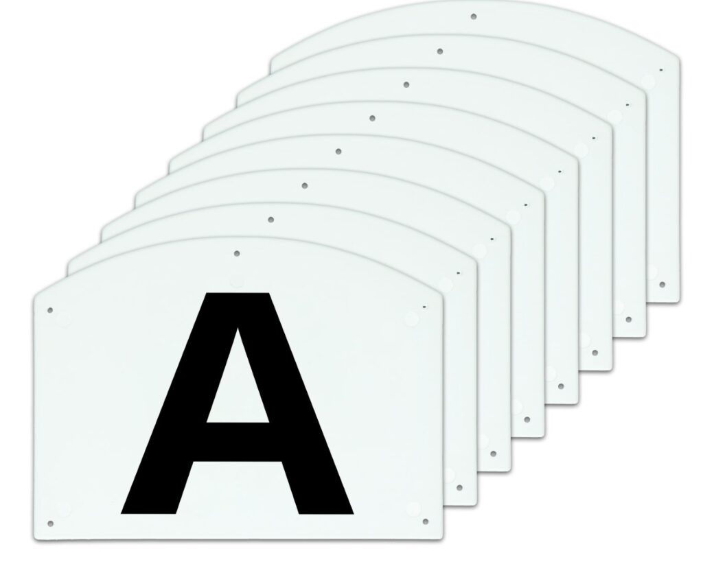 Dressage manege letters Vplast 30 x 20 cm