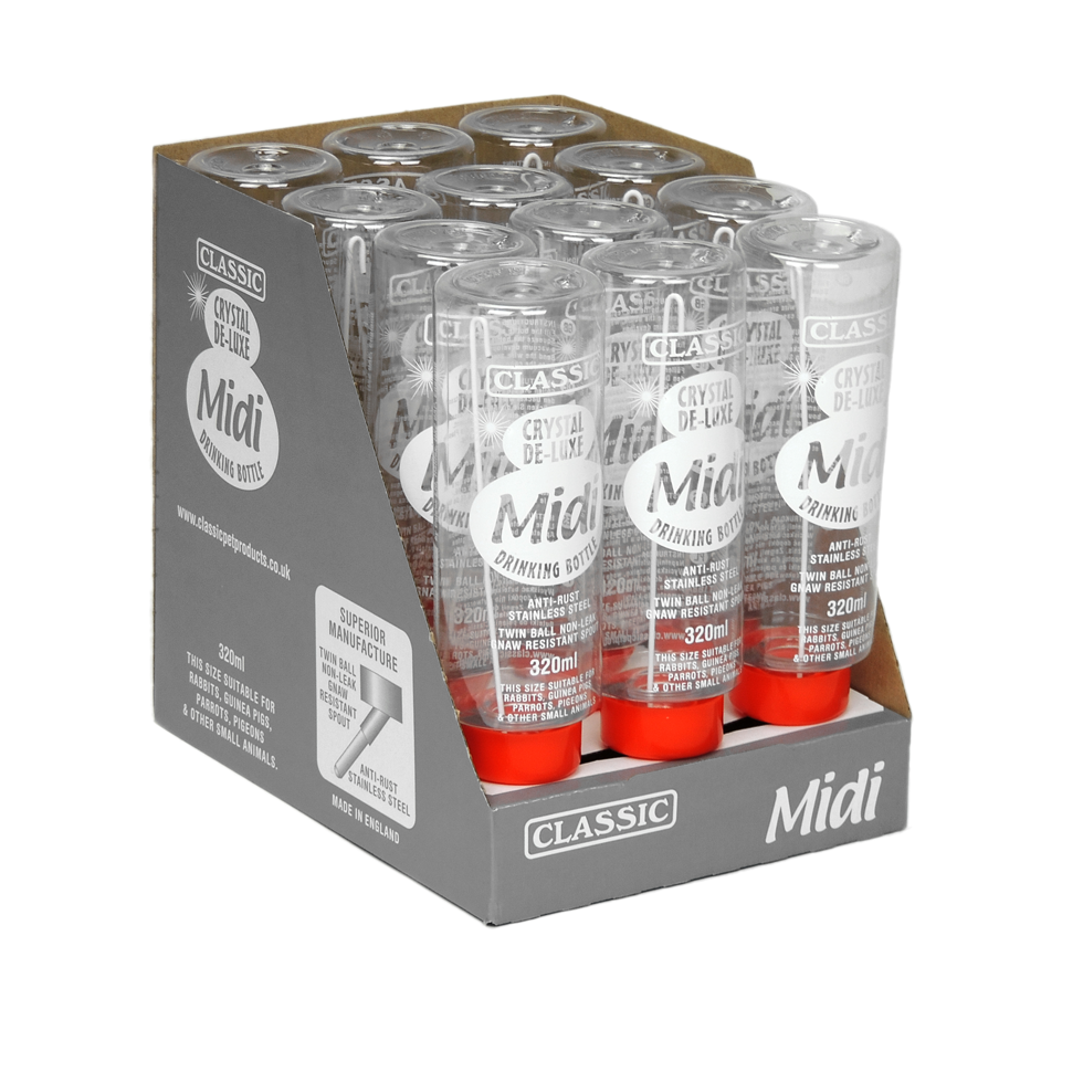 Classic Crystal Deluxe Drinkfles 320 ml voor konijnen en cavia's - afbeelding 3