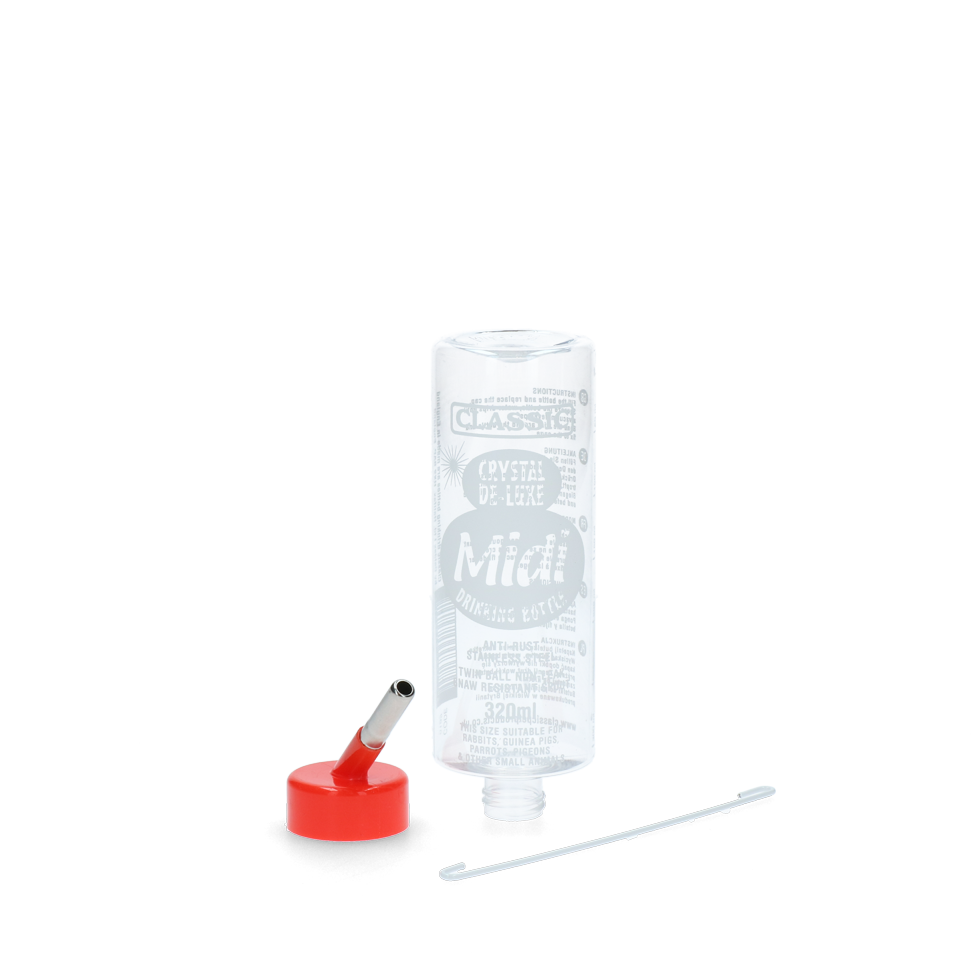 Classic Crystal Deluxe Drinkfles 320 ml voor konijnen en cavia's - afbeelding 1