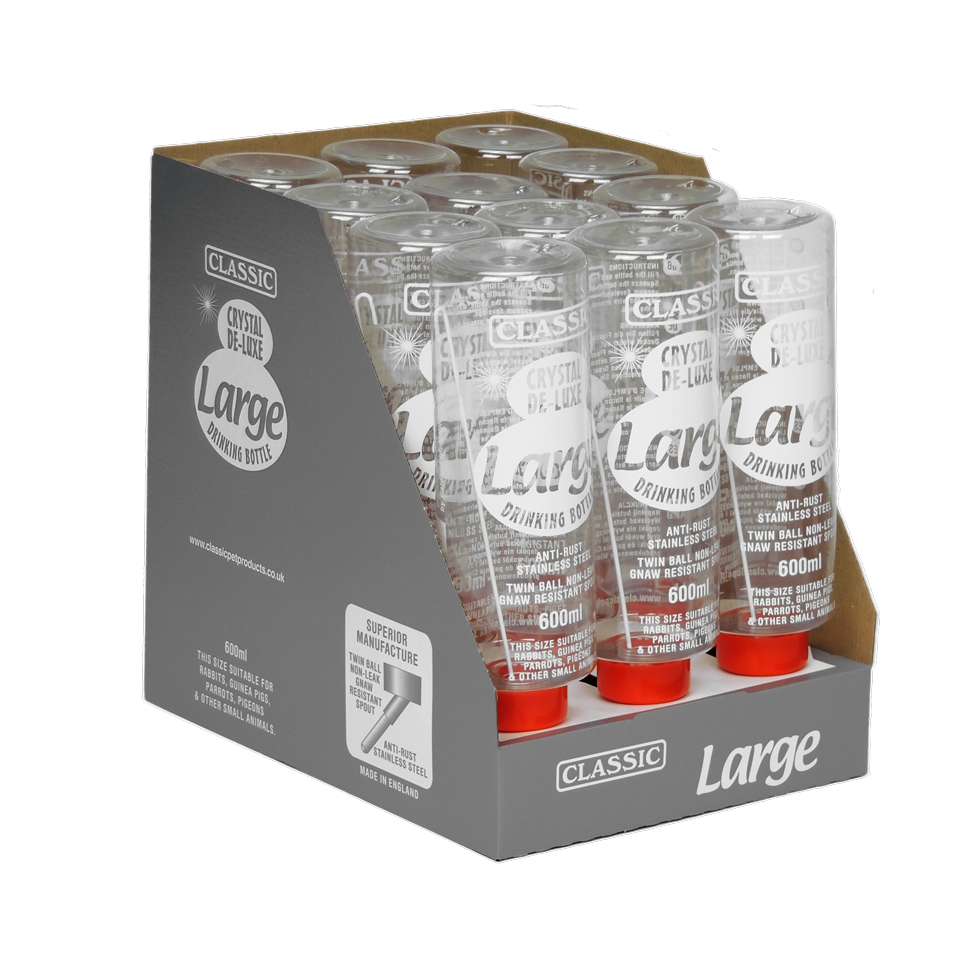Classic Crystal Deluxe Drinkfles 600 ml voor Knaagdieren - afbeelding 3