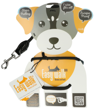 Easy Walk Schoudermodel Zwart - Mini Tuigje met Riem