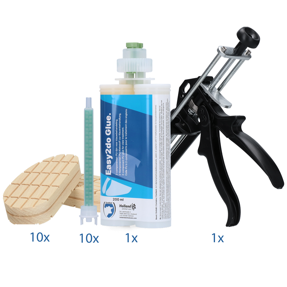 Excellent Easy2do Glue 200 ml Startpakket 10 beh. voor klauwverzorging - afbeelding 1