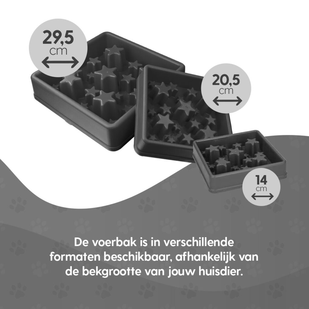 Eat Slow Live Longer Star Grijs XS - Anti-schrok voerbak voor honden en katten - afbeelding 6