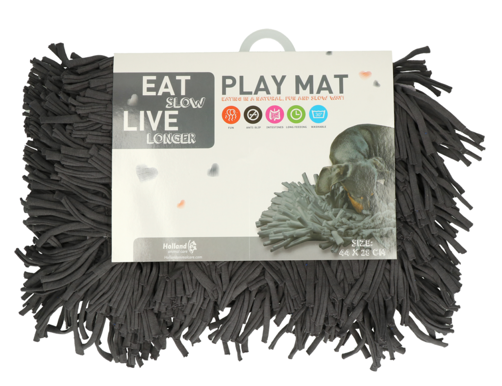 Eat Slow Live Longer Snuffelmat Grijs 44 x 28 cm - afbeelding 3