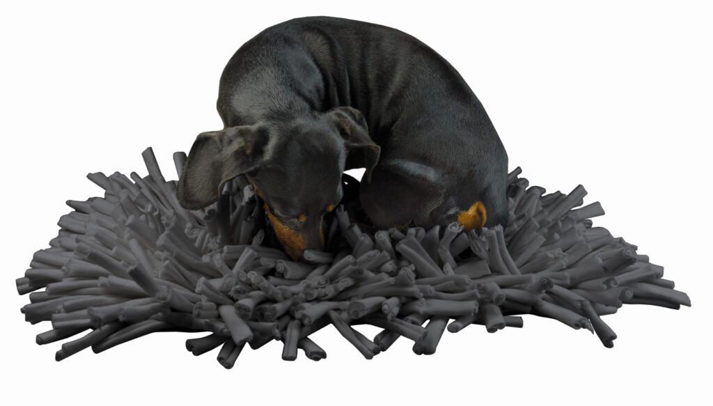 Eat Slow Live Longer Snuffelmat Grijs 44 x 28 cm - afbeelding 2