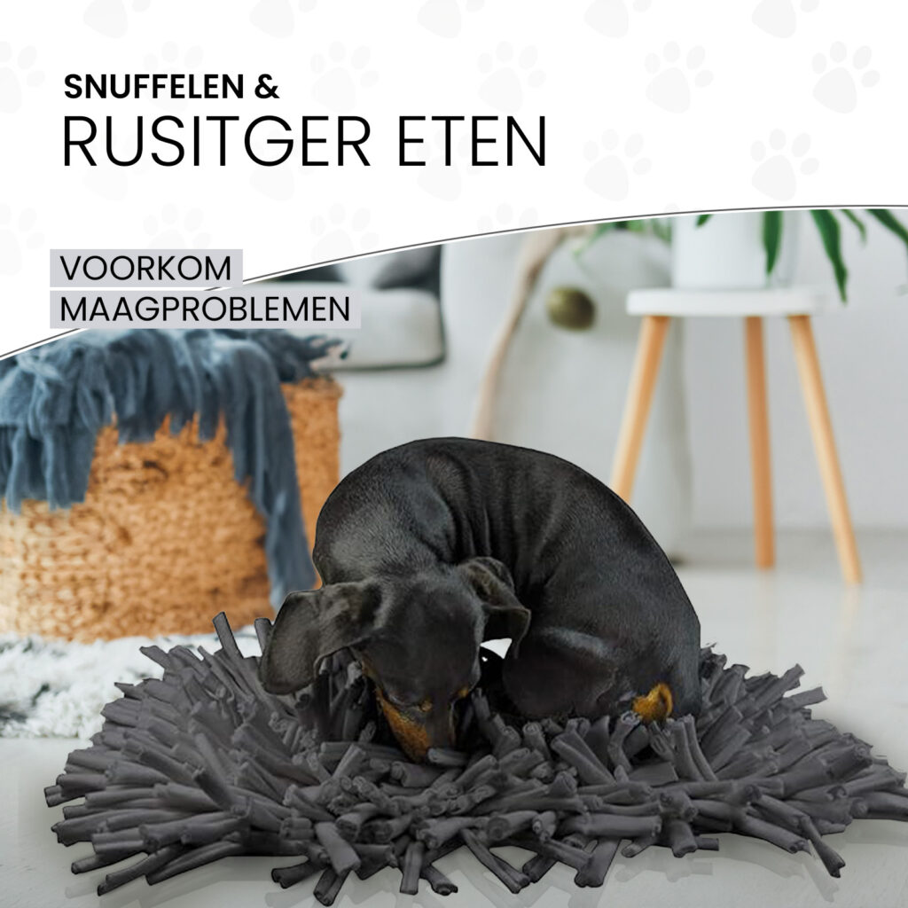 Eat Slow Live Longer Snuffelmat Grijs 44 x 28 cm - afbeelding 5