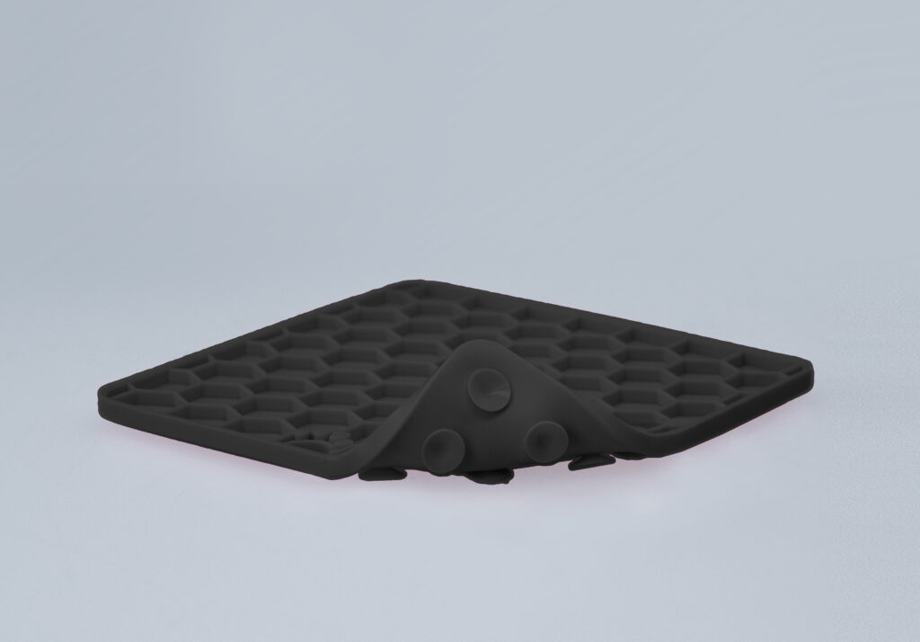 Eat Slow Live Longer Lick Mat Honeycomb Grijs - Kalmerende likmat voor honden - afbeelding 4